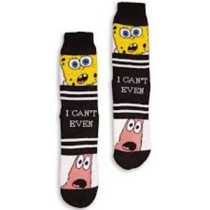 Adult's SpongeBob Long Slipper Socks with Gripper Bottoms